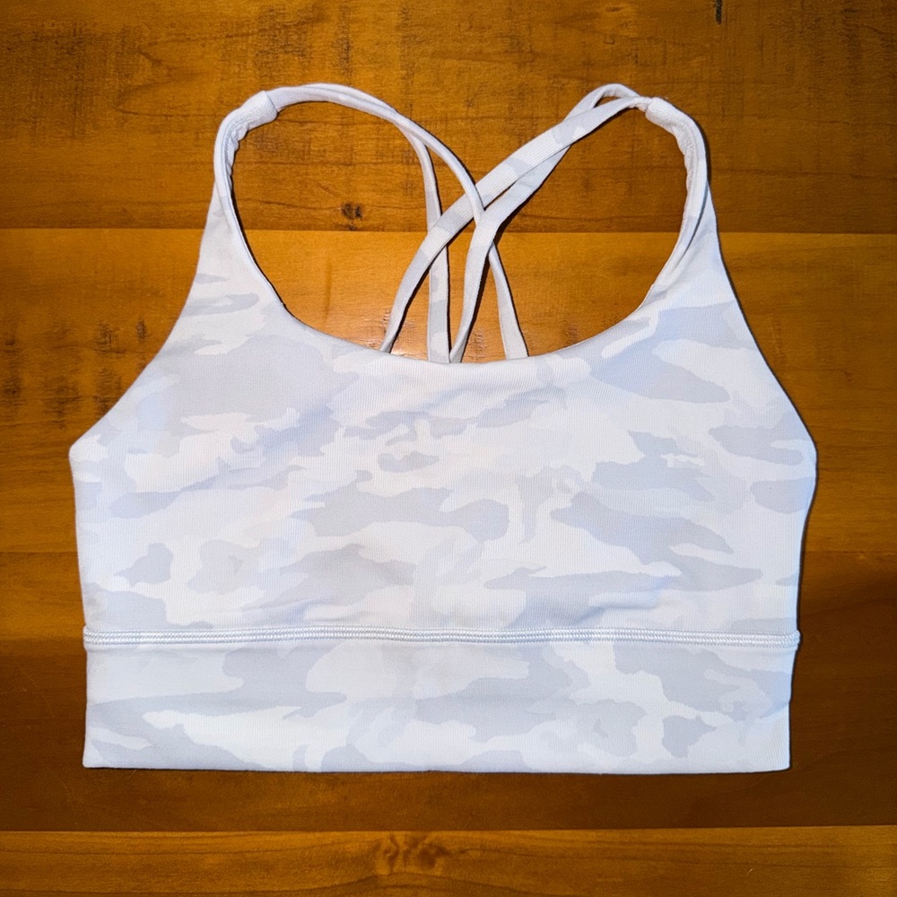 Lululemon Athletica White Camo Sports Bra